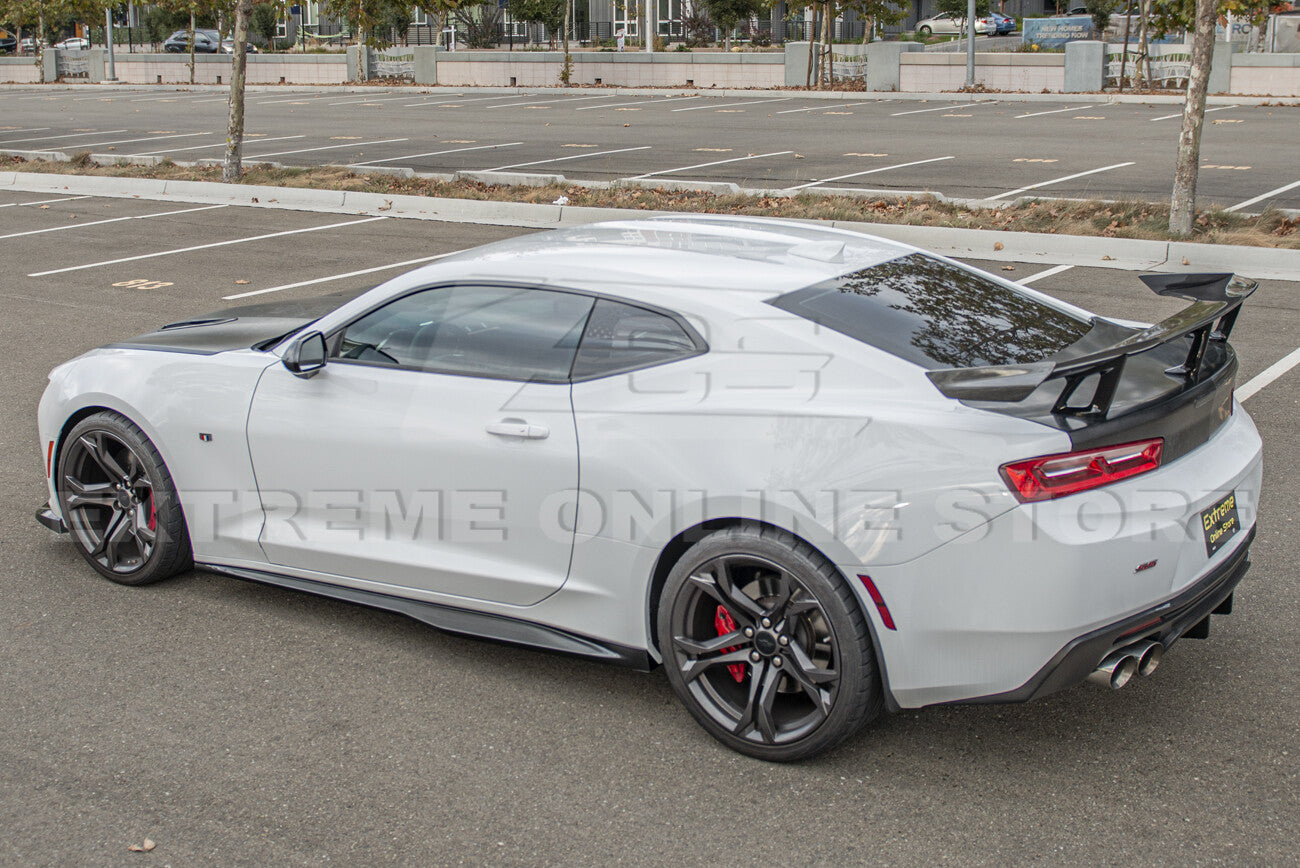 2016 - 24 Camaro Hydro-Dipped Carbon Fiber ZL1 Style Side Skirts