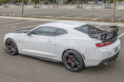 2016 - 24 Camaro Hydro-Dipped Carbon Fiber ZL1 Style Side Skirts