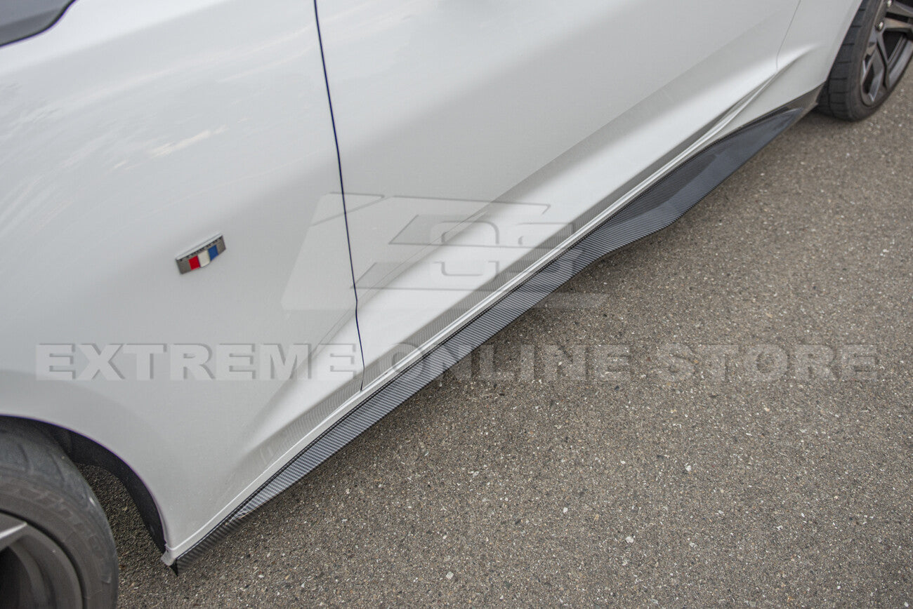 2016 - 24 Camaro Hydro-Dipped Carbon Fiber ZL1 Style Side Skirts