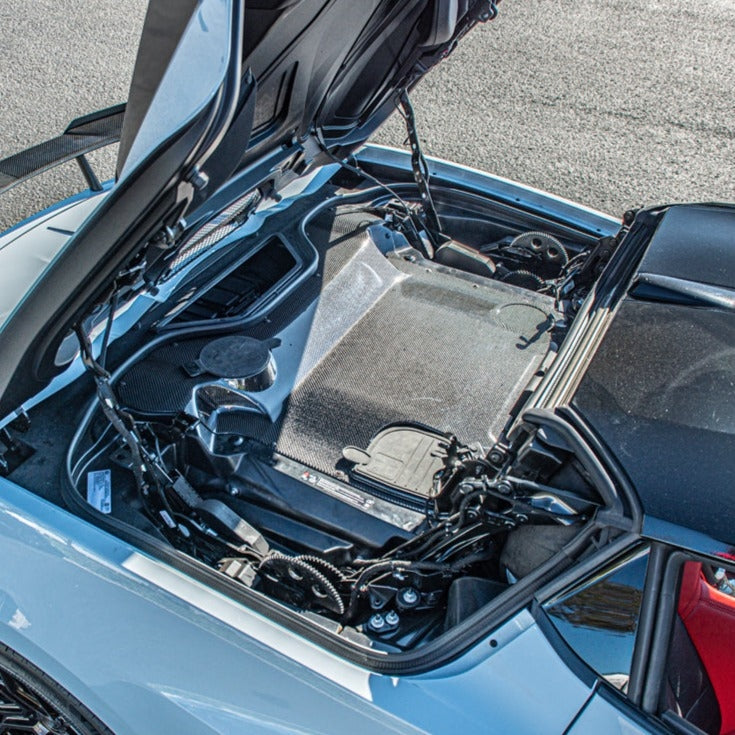 C8 Corvette HTC Carbon Fiber Engine Bay Panel Cover