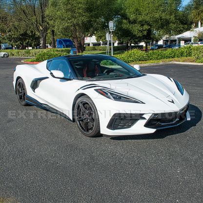 C8 Corvette Stingray Gloss Black 3VM Side Skirts