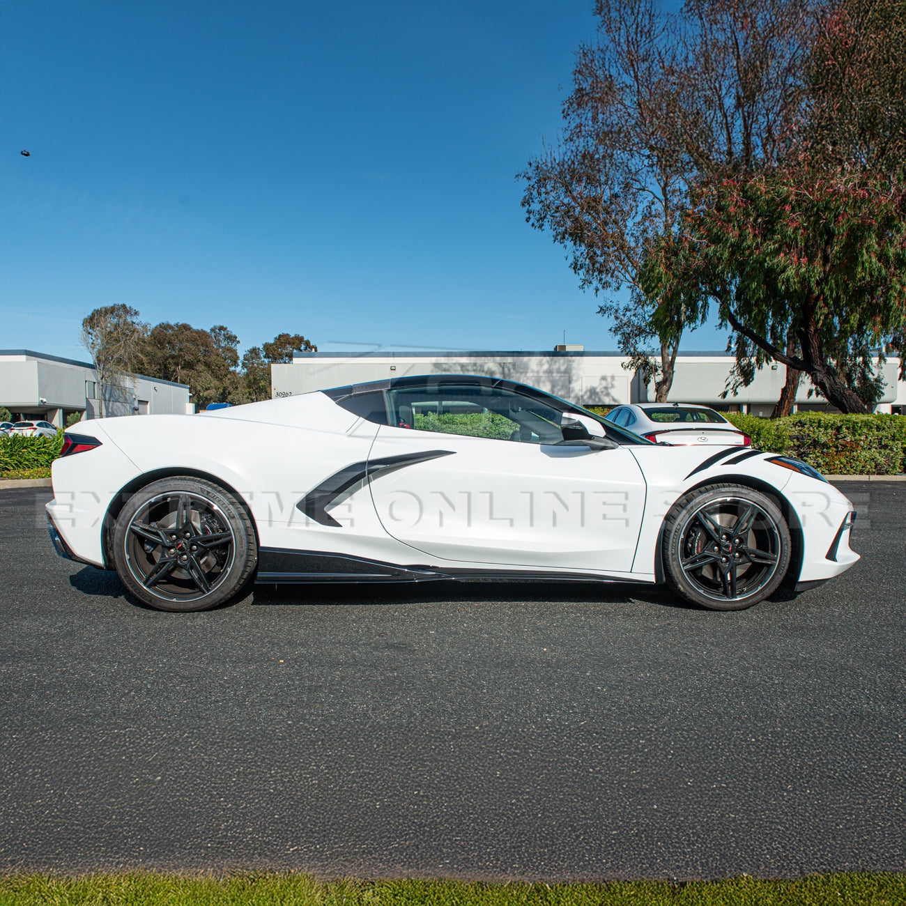 C8 Corvette Stingray Gloss Black 3VM Side Skirts