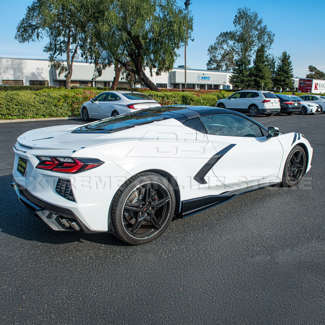 C8 Corvette Stingray Gloss Black 3VM Side Skirts
