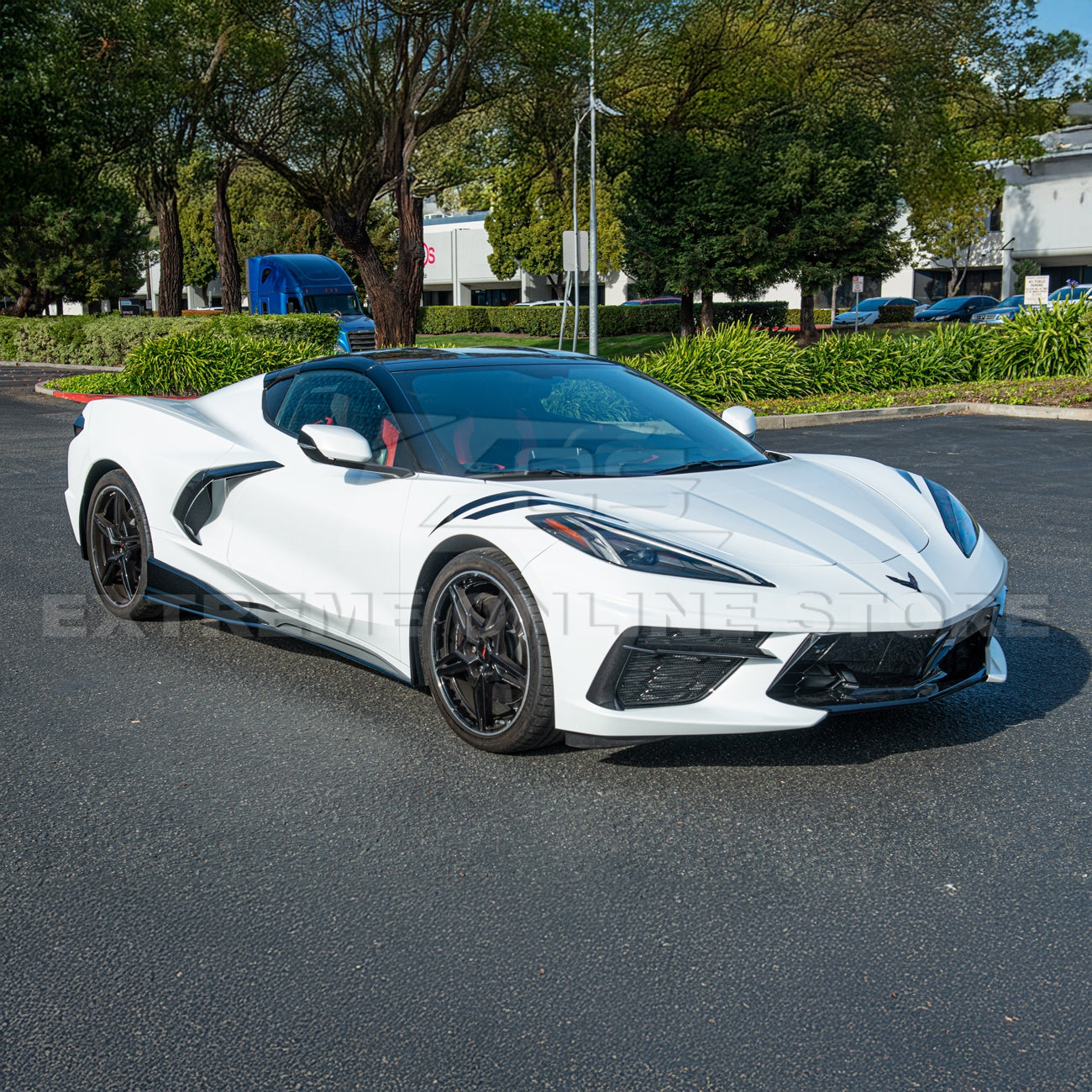 C8 Corvette Stingray Gloss Black 3VM Side Skirts
