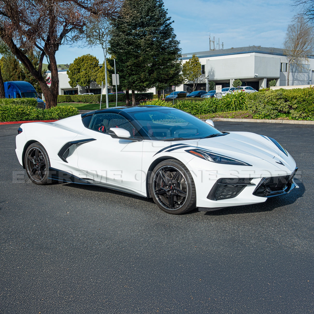 C8 Corvette Stingray Gloss Black 3VM Side Skirts