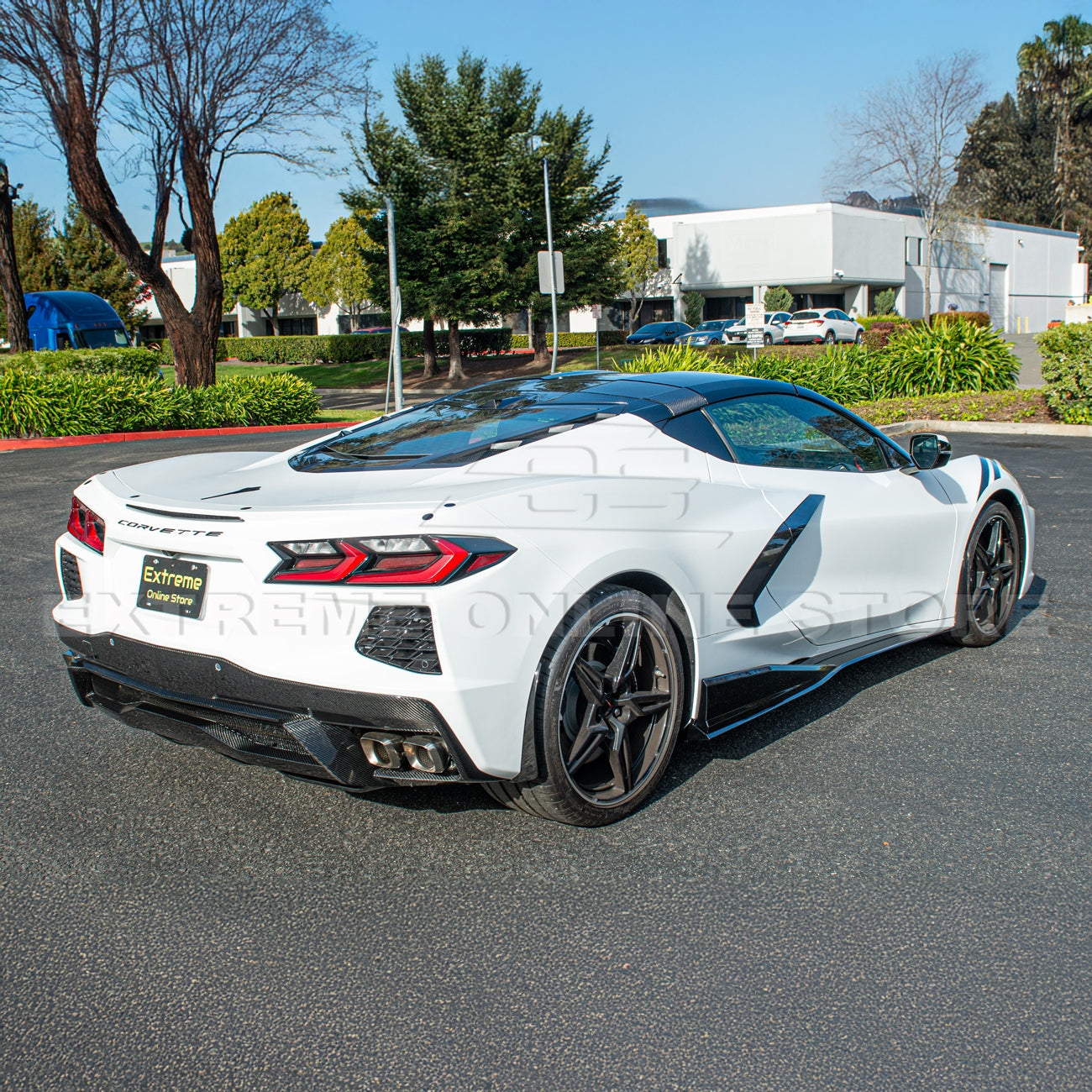 C8 Corvette Stingray Gloss Black 3VM Side Skirts