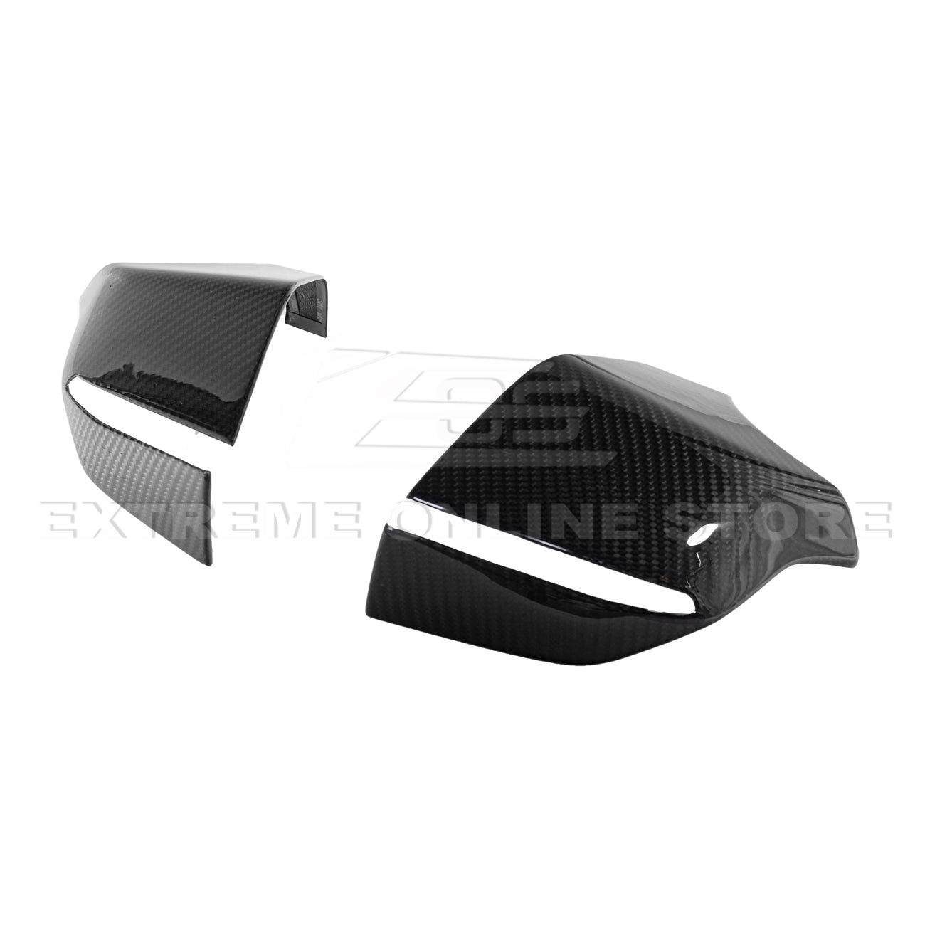 C8 Corvette Carbon Fiber Mirror Cover Caps