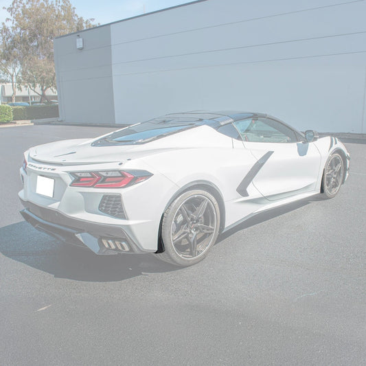 C8 Corvette Stingray XL Extended Front / Rear Rock Splash Guards | Painted/Carbon Fiber