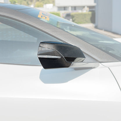 C8 Corvette Carbon Fiber Mirror Cover Caps