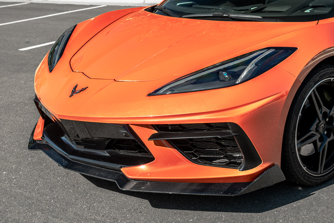 C8 Corvette Stingray Carbon Fiber 5VM Front Splitter Lip (2 Piece)