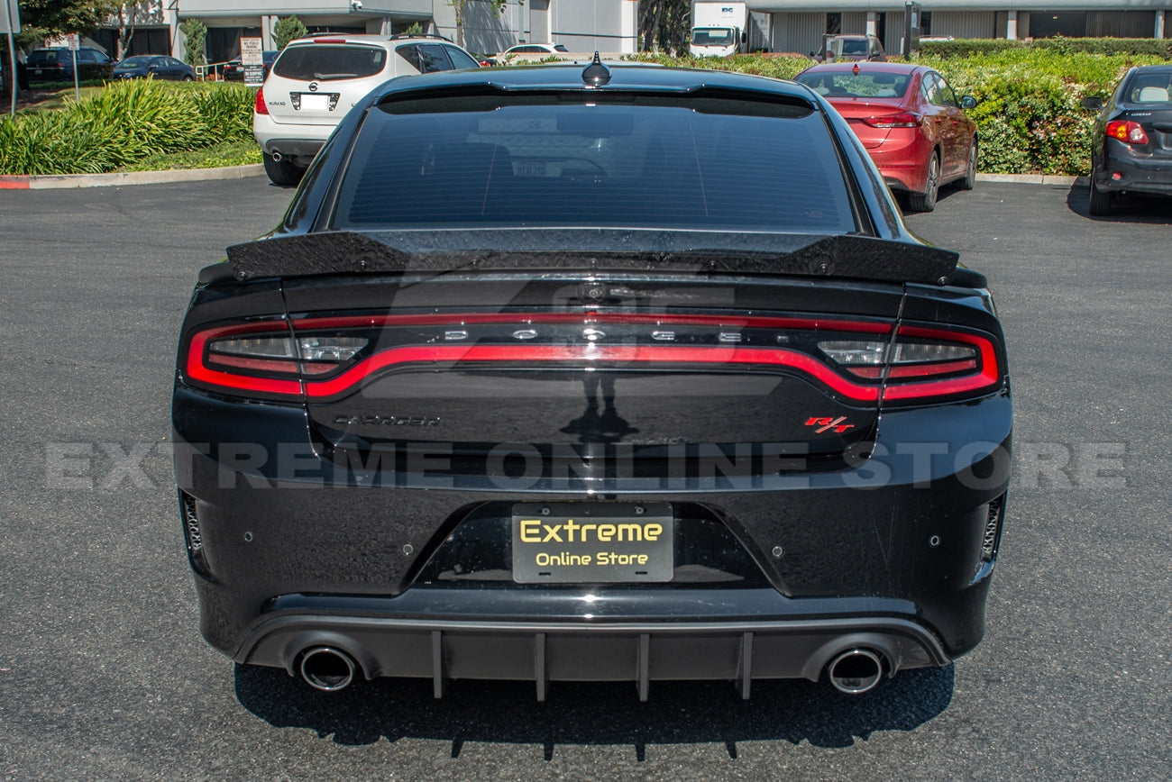 2015 - 24 Charger Tinted Smoked Rear Spoiler Wicker Bill Add On