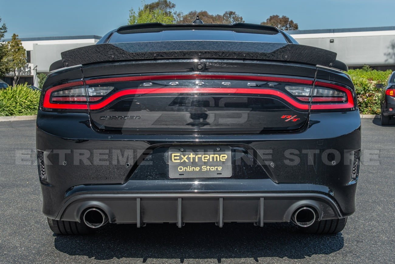 2015 - 24 Charger Tinted Smoked Rear Spoiler Wicker Bill Add On