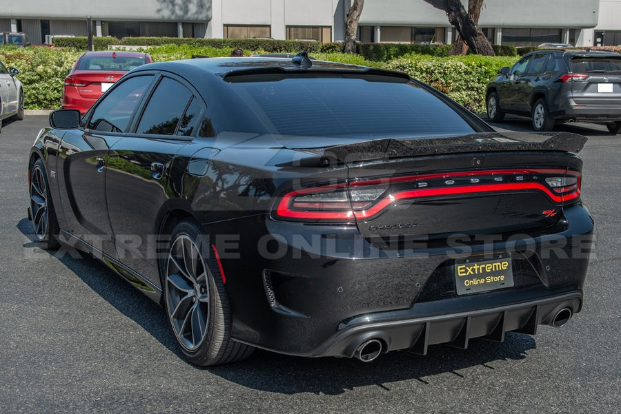2015 - 24 Charger Tinted Smoked Rear Spoiler Wicker Bill Add On