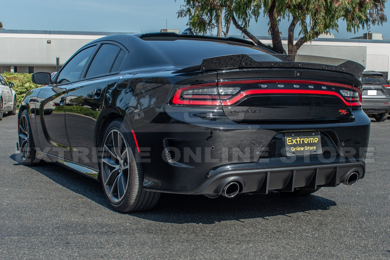 2015 - 24 Charger Tinted Smoked Rear Spoiler Wicker Bill Add On