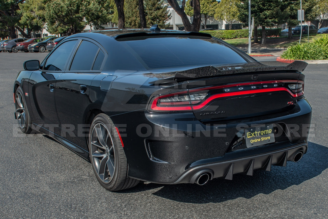 2015 - 24 Charger Tinted Smoked Rear Spoiler Wicker Bill Add On