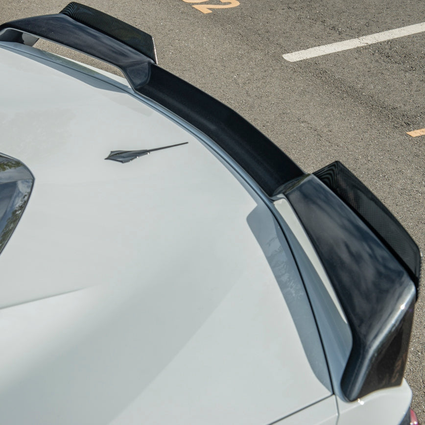 C8 Corvette Z51 Rear Trunk Spoiler Add-On Wicker Extension