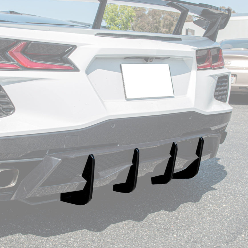 C8 Corvette Stingray Z51 Add-On Rear Diffuser Fins