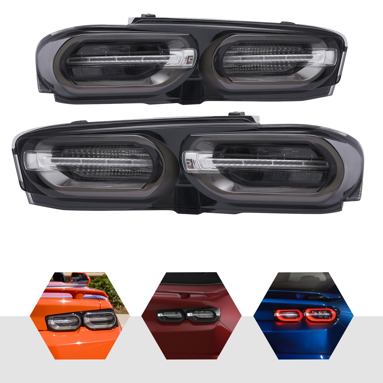 2019-24 Camaro Darkened Smoked Clear LED Tail Lamps