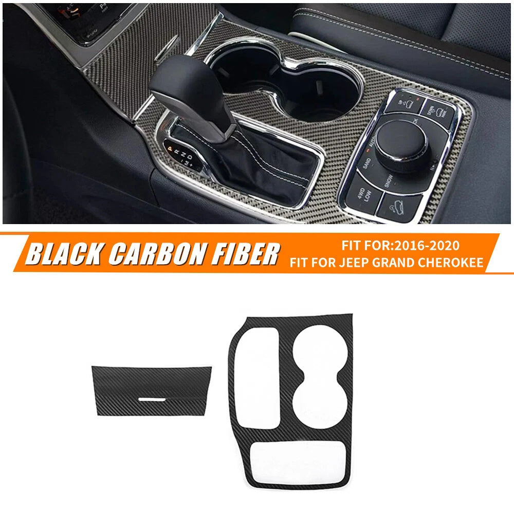 2017 - 21 Grand Cherokee Trackhawk Carbon Fiber Center Console Trim Kit
