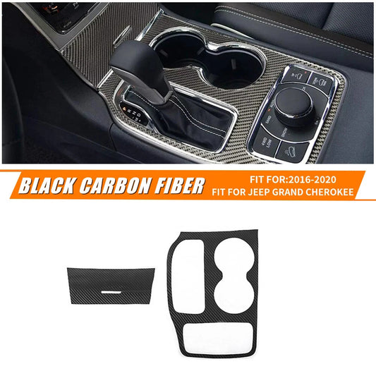 2017 - 21 Grand Cherokee Trackhawk Carbon Fiber Center Console Trim Kit