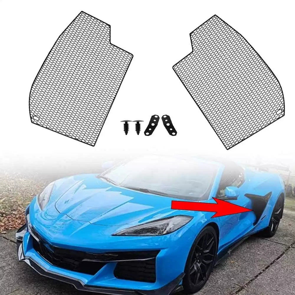 C8 Corvette Z06/E-Ray Side Intake Mesh Grilles (Metal)
