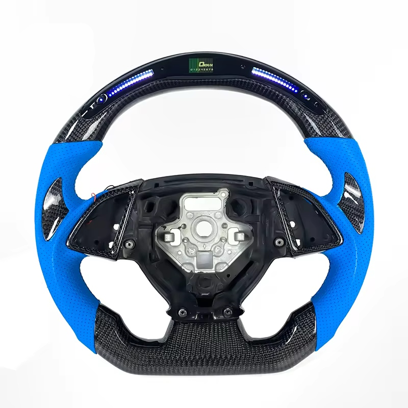 2014 - 19 C7 Corvette LED Carbon Fiber Steering Wheel (Heated Optional) | Next-Gen Carbon