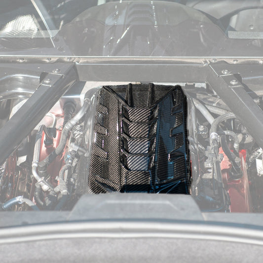 C8 Stingray Corvette Coupe Carbon Fiber Engine Cover