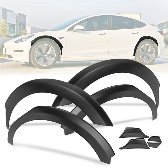 2017 - 24 Model 3 8PC Fender Flares Wheel Trim