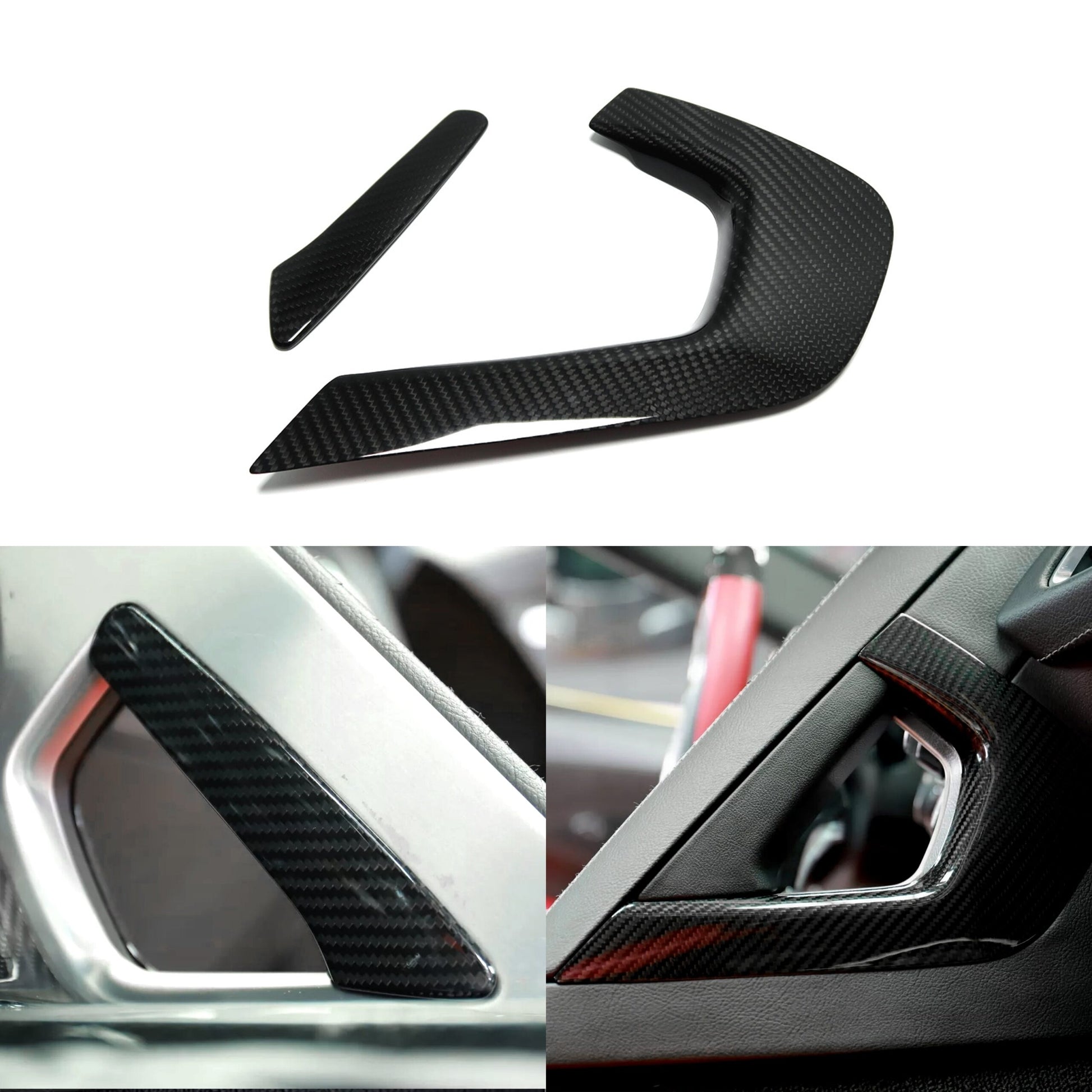 2014-19 C7 Corvette Carbon Fiber Side Console Trim Covers