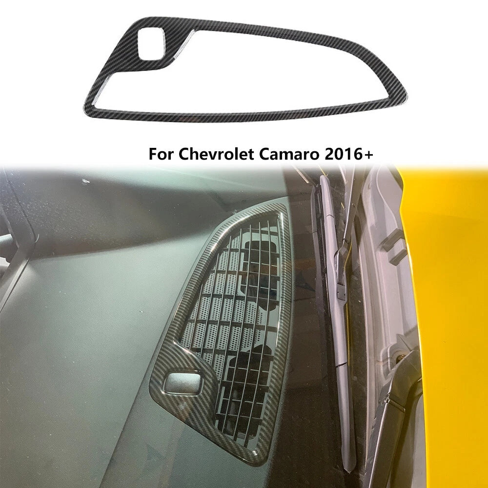 2016 - 24 Camaro Hydro-Dipped Carbon Fiber Upper Dashboard Air Vent Trim Cover
