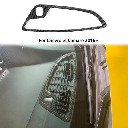 2016 - 24 Camaro Hydro-Dipped Carbon Fiber Upper Dashboard Air Vent Trim Cover