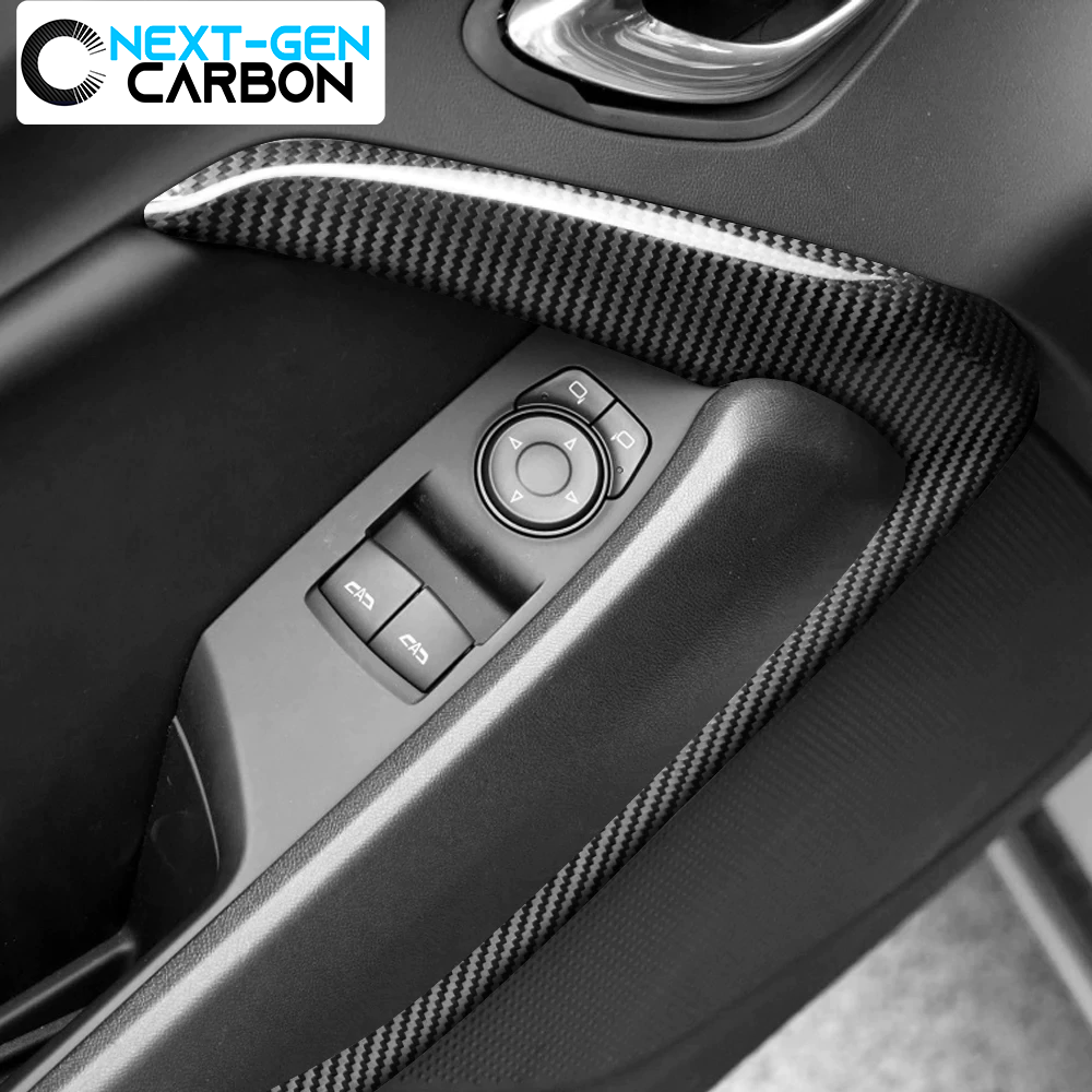 2016 - 24 Camaro Carbon Fiber Door Trim Surround Cover (With Light/Without Light)