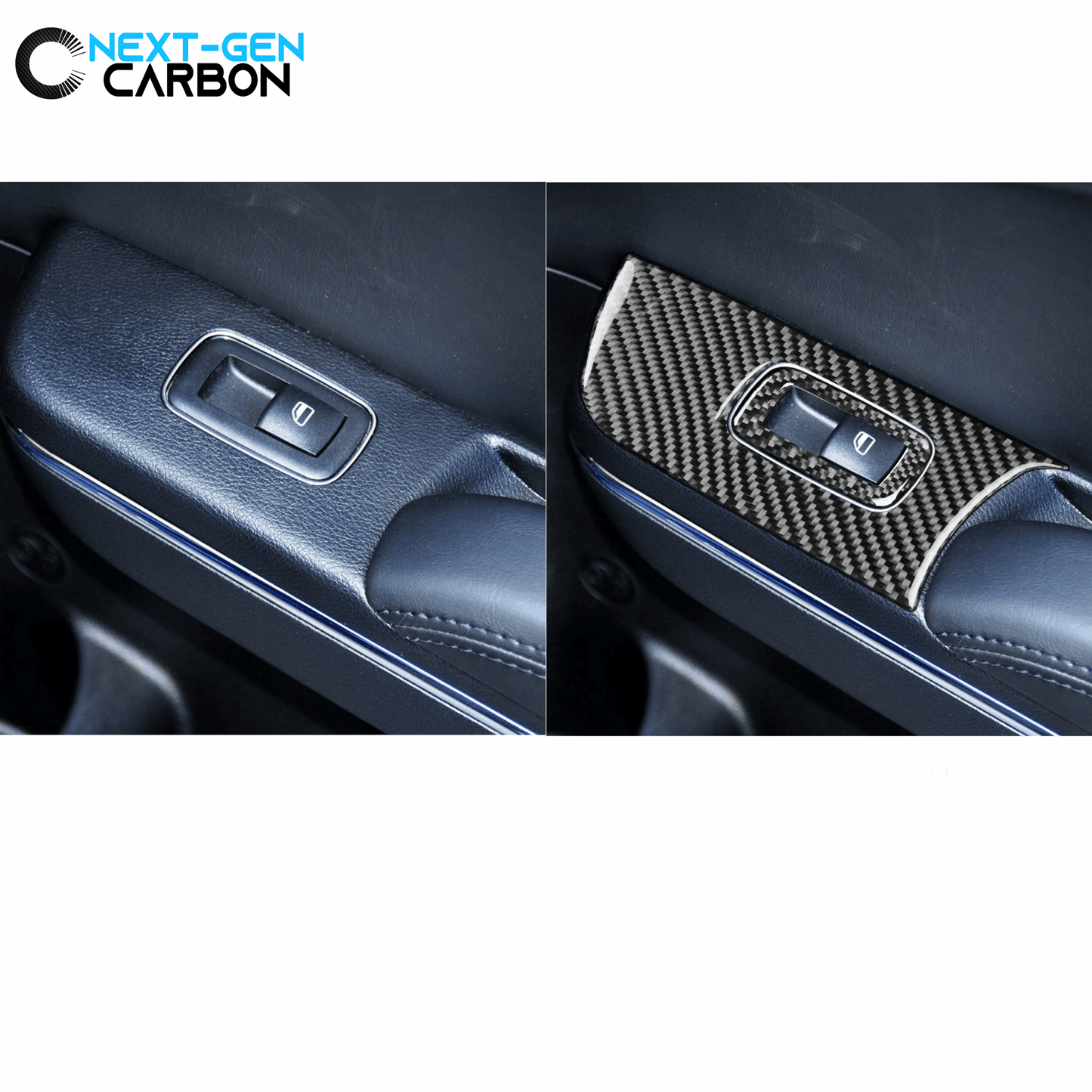 2015 - 24 Dodge Charger / Durango Carbon Fiber Window Switch Panel Overlays | Next-Gen Carbon