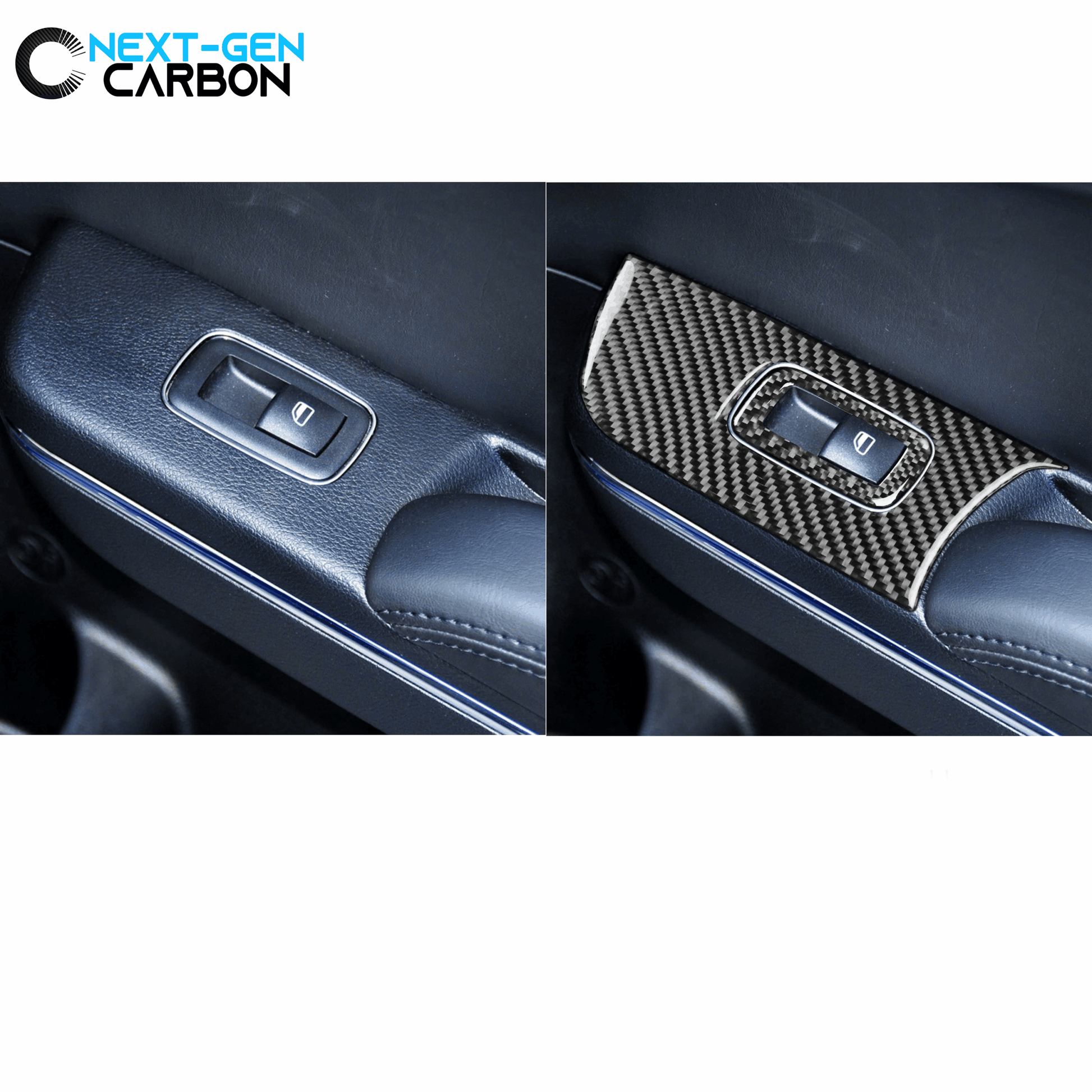 2015 - 24 Dodge Charger / Durango Carbon Fiber Window Switch Panel Overlays | Next-Gen Carbon