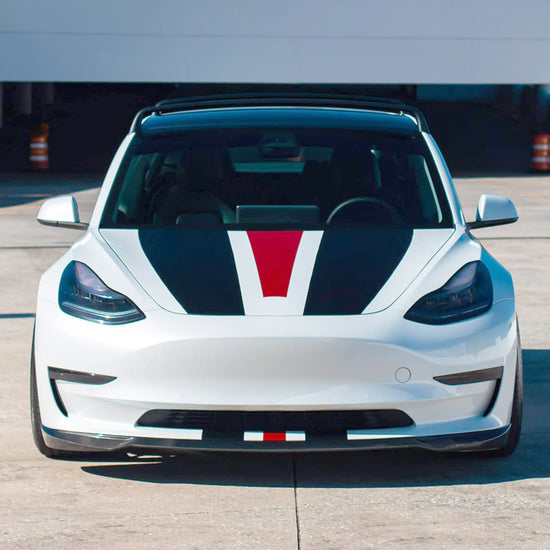 2017 - 24 Tesla Model 3 Carbon Fiber Front Bumper Lip Spoiler
