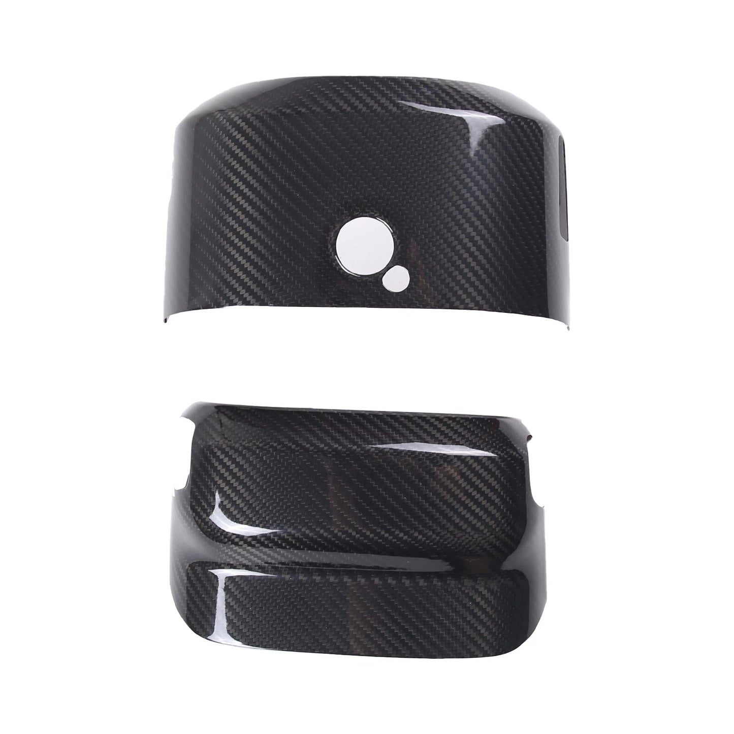 2014 - 19 C7 Corvette Carbon Fiber Steering Wheel Base Trim Cover Kit | Black / Red