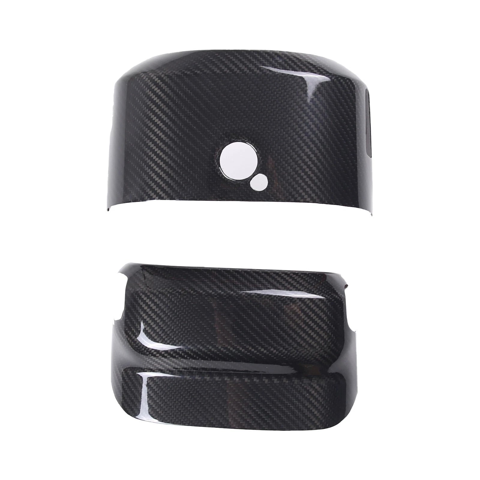 2014 - 19 C7 Corvette Carbon Fiber Steering Wheel Base Trim Cover Kit | Black / Red