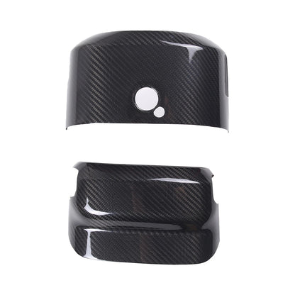 2014 - 19 C7 Corvette Carbon Fiber Steering Wheel Base Trim Cover Kit | Black / Red