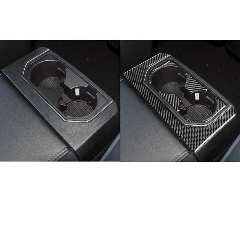 2015 - 20 Ford F150 Carbon Fiber Rear Cup Holder Trim Overlay | Next-Gen Carbon