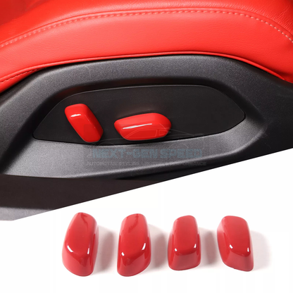 C8 Corvette Red Interior ABS Seat Adjustment Covers