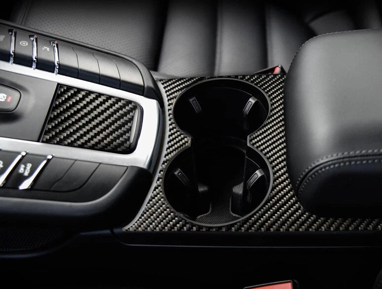 2014 - 21 Porsche Macan Interior Carbon Fiber Cup Holder Trim