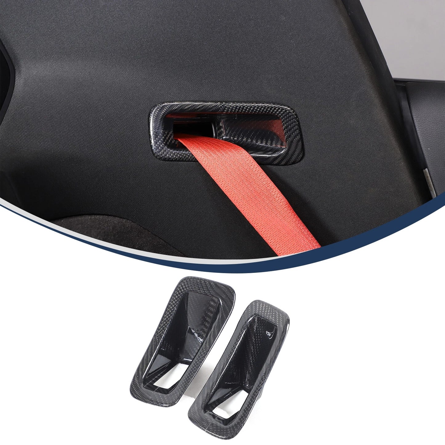 C8 Corvette Real Carbon Fiber Seat Belt Trim Cover | Stingray / Z06