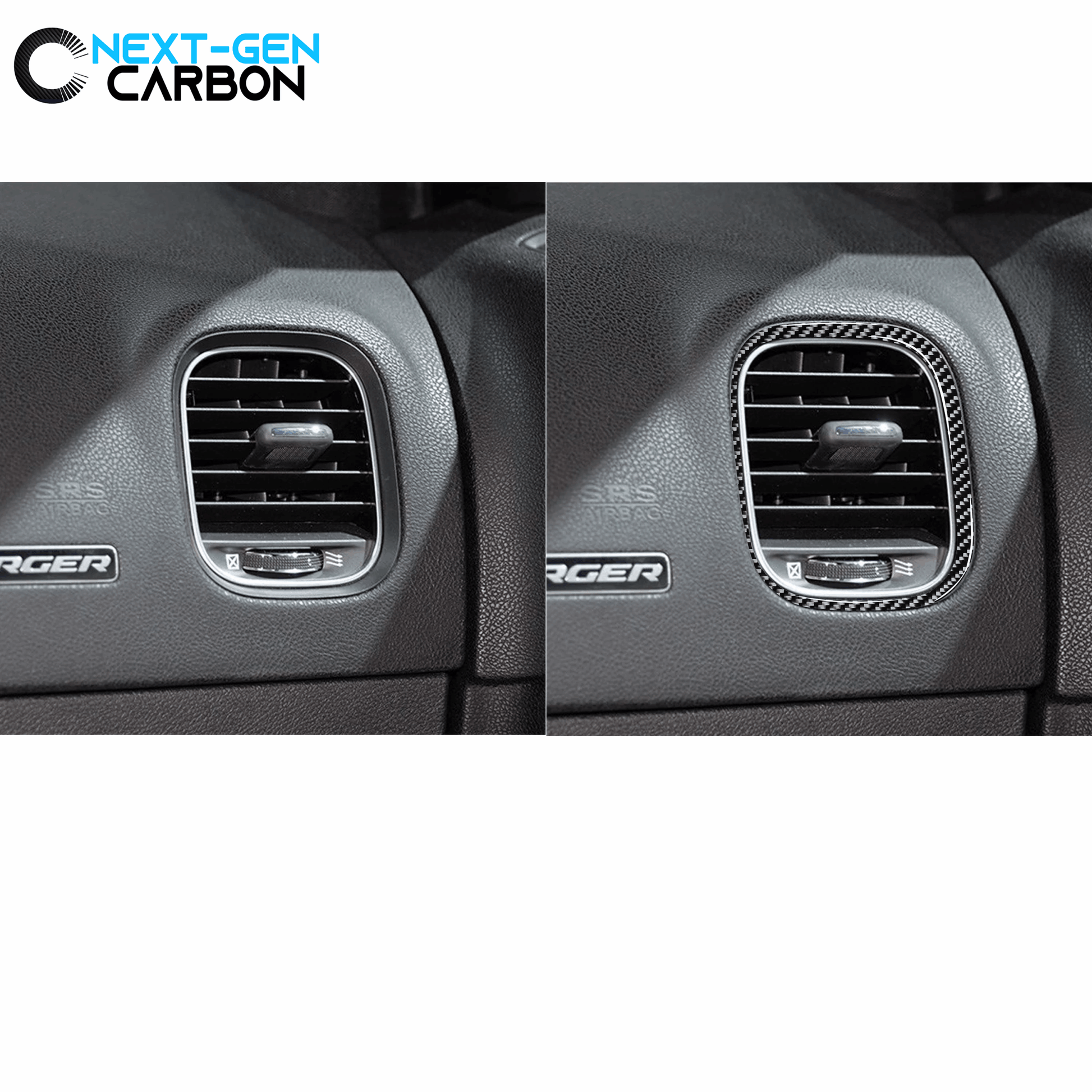 2011 - 24 Dodge Charger Carbon Fiber Passenger Air Vent Insert | Next-Gen Carbon