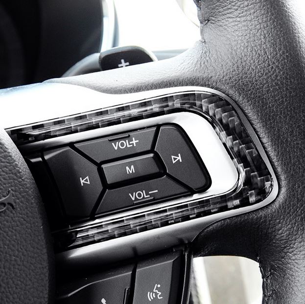 2015 - 23 Mustang Carbon Fiber Steering Wheel Trim Cover Kit