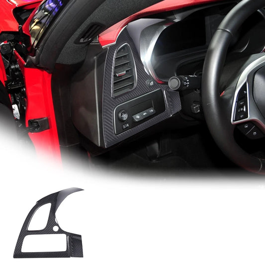 2014 - 19 C7 Corvette Real Carbon Fiber LH Dashboard Vent Panel Cover | Next-Gen Carbon