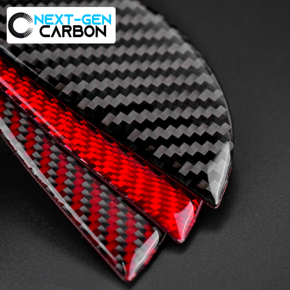 2013 - 15 Camaro Real Carbon Fiber Center Vent Cover Overlay | Black/Red Carbon Fiber