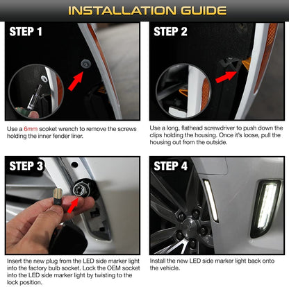 2016 - 24 Camaro Smoked Dual LED Side Markers