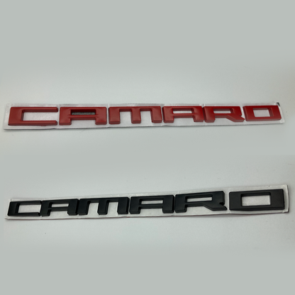 2010 - 24 Camaro Fender Badge Camaro Logo | Black / Red