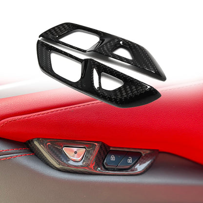C8 Corvette Carbon Fiber Unlock/Lock Button Trim Cover | Next-Gen Carbon
