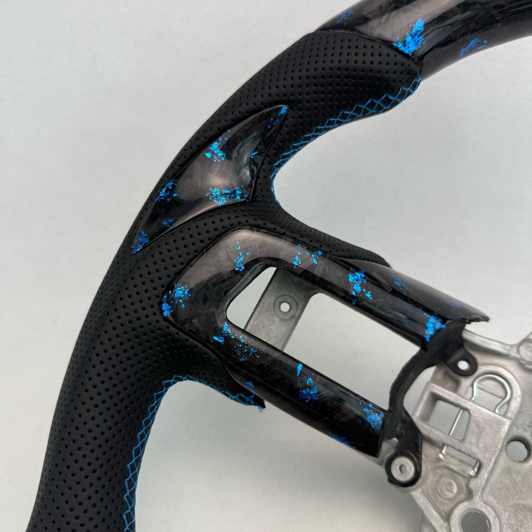 2015-24 Ford Mustang Carbon Fiber LED RPM Custom Steering Wheel (Complete) image 4